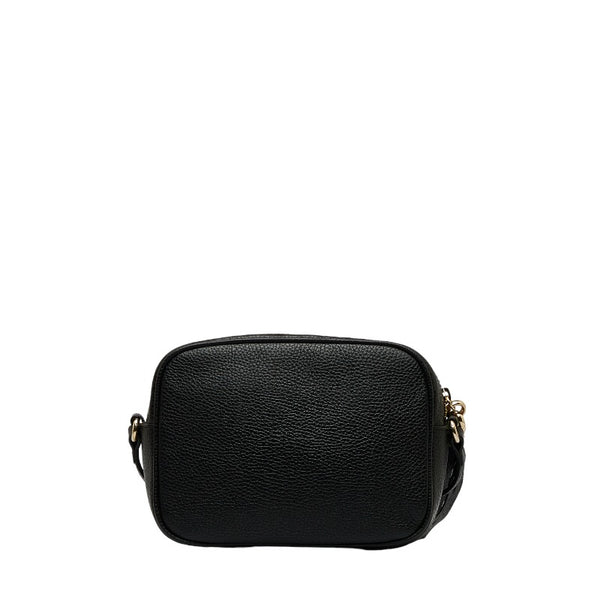 グッチ インターロッキングG ソーホー タッセル スモールディスコ 斜め掛け ショルダーバッグ  308364 ブラック レザー レディース GUCCI 【中古】