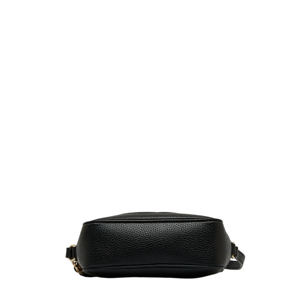 グッチ インターロッキングG ソーホー タッセル スモールディスコ 斜め掛け ショルダーバッグ  308364 ブラック レザー レディース GUCCI 【中古】