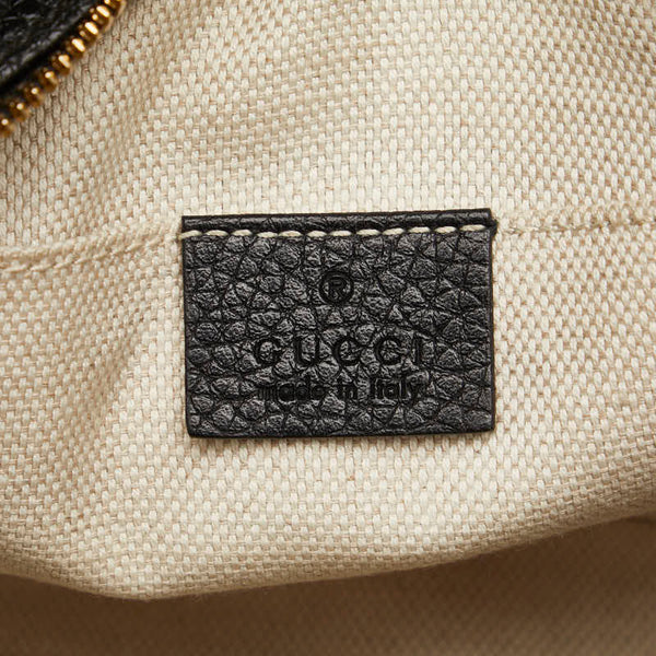 グッチ インターロッキングG ソーホー タッセル スモールディスコ 斜め掛け ショルダーバッグ  308364 ブラック レザー レディース GUCCI 【中古】