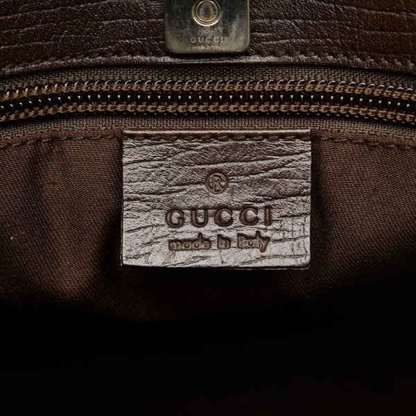 グッチ GGスプリーム ハンドバッグ トートバッグ 114595 ベージュ ブラウン PVC レザー レディース GUCCI 【中古】