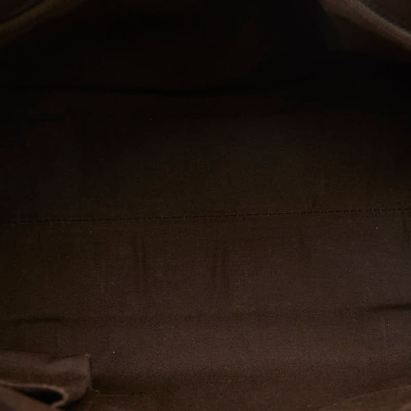 グッチ GGスプリーム ハンドバッグ トートバッグ 114595 ベージュ ブラウン PVC レザー レディース GUCCI 【中古】