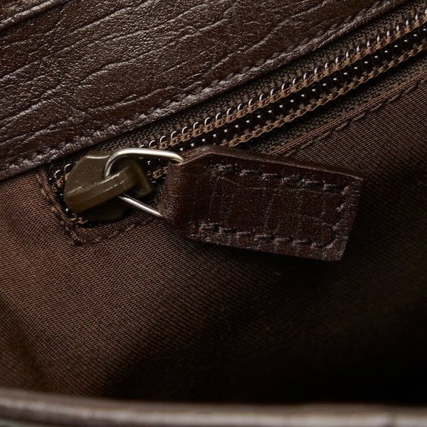 グッチ GGスプリーム ハンドバッグ トートバッグ 114595 ベージュ ブラウン PVC レザー レディース GUCCI 【中古】