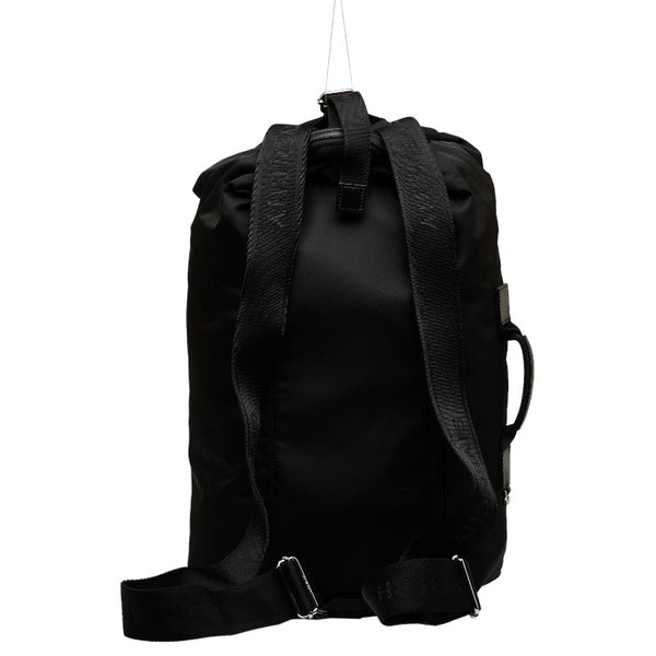 ジバンシー G ZIP back pack M Gジップ バックパック ロゴプリント リュック バックパック BK50A8K1JE 001 ブラック ホワイト シェル ナイロン メンズ Givenchy 【中古】