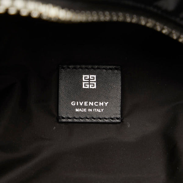 ジバンシー G ZIP back pack M Gジップ バックパック ロゴプリント リュック バックパック BK50A8K1JE 001 ブラック ホワイト シェル ナイロン メンズ Givenchy 【中古】