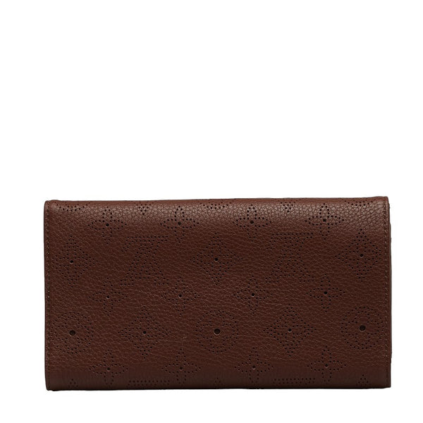 ルイ ヴィトン マヒナ ポルトフォイユ アメリア 長財布 ブラウン レザー レディース LOUIS VUITTON 【中古】