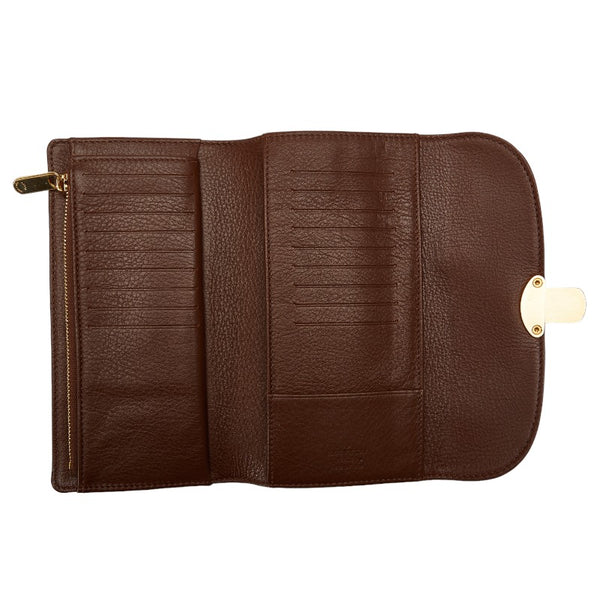 ルイ ヴィトン マヒナ ポルトフォイユ アメリア 長財布 ブラウン レザー レディース LOUIS VUITTON 【中古】