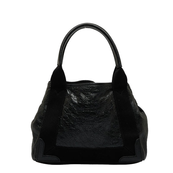 バレンシアガ ネイビーカバス XS ハンドバッグ ショルダーバッグ 2WAY 542018 ブラック レザー レディース BALENCIAGA 【中古】