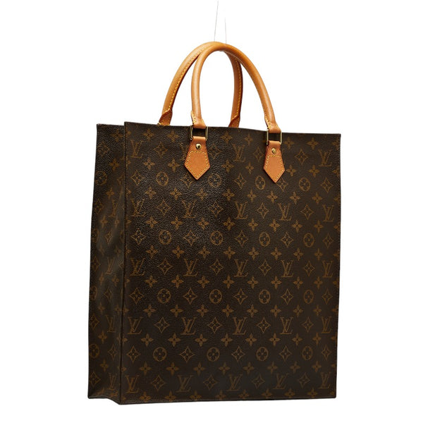 ルイ ヴィトン モノグラム サックプラ  ハンドバッグ トートバッグ M51140 ブラウン PVC レザー レディース LOUIS VUITTON 【中古】