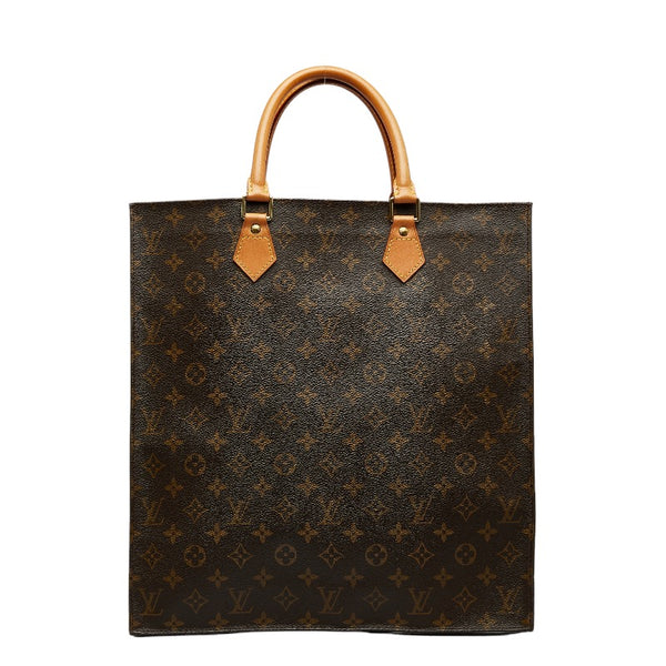 ルイ ヴィトン モノグラム サックプラ  ハンドバッグ トートバッグ M51140 ブラウン PVC レザー レディース LOUIS VUITTON 【中古】