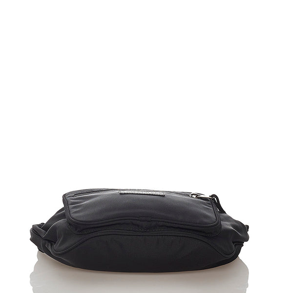 バレンシアガ ブラック ナイロン ウエストバッグ メンズ BALENCIAGA 【中古】