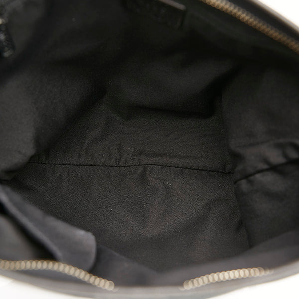 グッチ GGキャンバス アビー ショルダーバッグ 131326 ブラック キャンバス レザー レディース GUCCI 【中古】