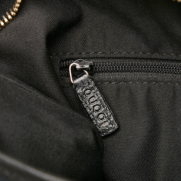 グッチ GGキャンバス アビー ショルダーバッグ 131326 ブラック キャンバス レザー レディース GUCCI 【中古】