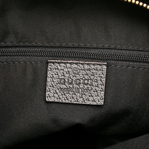 グッチ GGキャンバス アビー ショルダーバッグ 131326 ブラック キャンバス レザー レディース GUCCI 【中古】