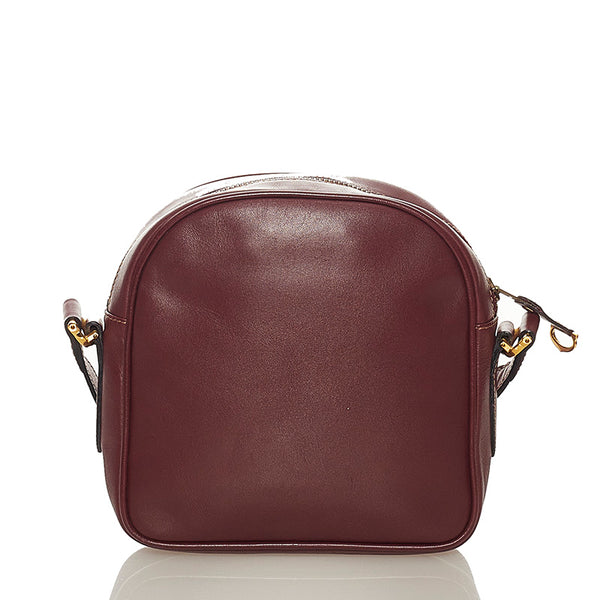 カルティエ マスト 斜めがけ ショルダー ボルドー レザー レディース CARTIER 【中古】