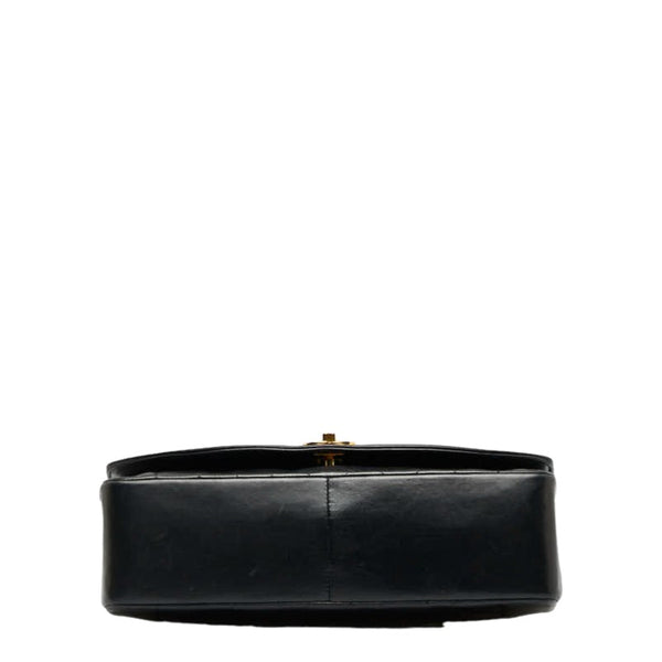 シャネル マトラッセ ダイアナ25 チェーン ショルダーバッグ  ブラック レザー レディース CHANEL 【中古】