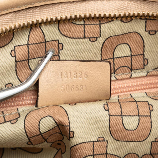 グッチ グッチシマ アビー 斜め掛け ショルダーバッグ 131326 ベージュ レザー レディース GUCCI 【中古】