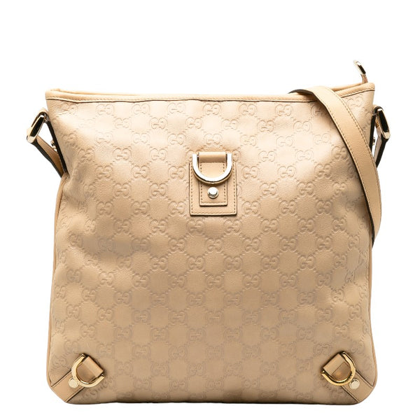 グッチ グッチシマ アビー 斜め掛け ショルダーバッグ 131326 ベージュ レザー レディース GUCCI 【中古】