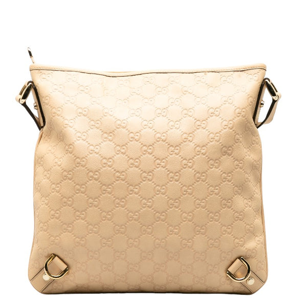 グッチ グッチシマ アビー 斜め掛け ショルダーバッグ 131326 ベージュ レザー レディース GUCCI 【中古】
