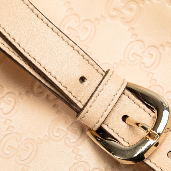 グッチ グッチシマ アビー 斜め掛け ショルダーバッグ 131326 ベージュ レザー レディース GUCCI 【中古】