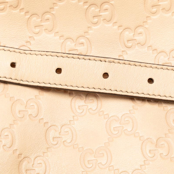 グッチ グッチシマ アビー 斜め掛け ショルダーバッグ 131326 ベージュ レザー レディース GUCCI 【中古】