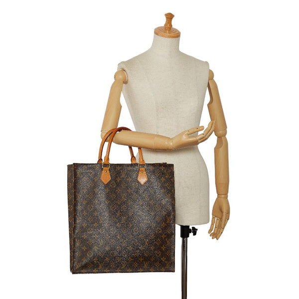 ルイ ヴィトン モノグラム サックプラ  ハンドバッグ トートバッグ M51140 ブラウン PVC レザー レディース LOUIS VUITTON 【中古】