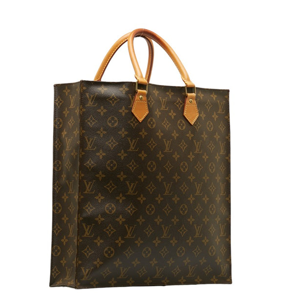 ルイ ヴィトン モノグラム サックプラ  ハンドバッグ トートバッグ M51140 ブラウン PVC レザー レディース LOUIS VUITTON 【中古】