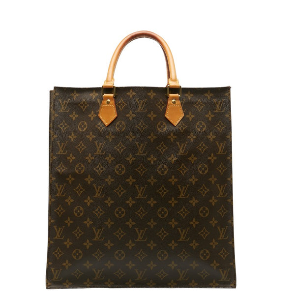 ルイ ヴィトン モノグラム サックプラ  ハンドバッグ トートバッグ M51140 ブラウン PVC レザー レディース LOUIS VUITTON 【中古】