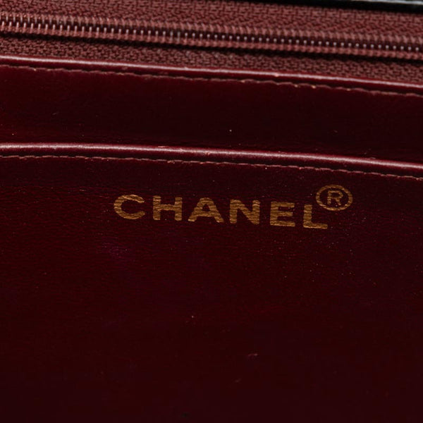 シャネル デカマトラッセ33 ココマーク シングルフラップ チェーン ショルダーバッグ ブラック ラムスキン レディース CHANEL 【中古】