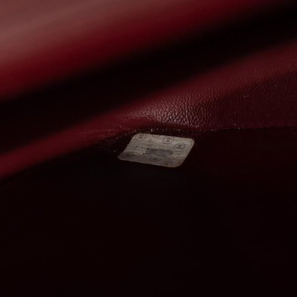 シャネル デカマトラッセ33 ココマーク シングルフラップ チェーン ショルダーバッグ ブラック ラムスキン レディース CHANEL 【中古】