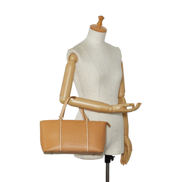 バーバリー ノバチェック ハンドバッグ トートバッグ ベージュ レザー レディース BURBERRY 【中古】