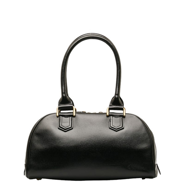 バーバリー ノバチェック ハンドバッグ ブラック レザー レディース BURBERRY 【中古】