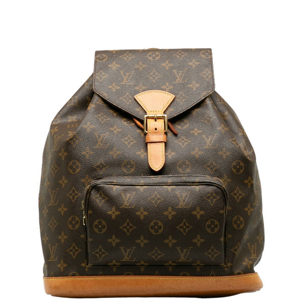 ルイ ヴィトン モノグラム モンスリGM リュック バックパック M51135 ブラウン PVC レザー レディース LOUIS VUITTON 【中古】