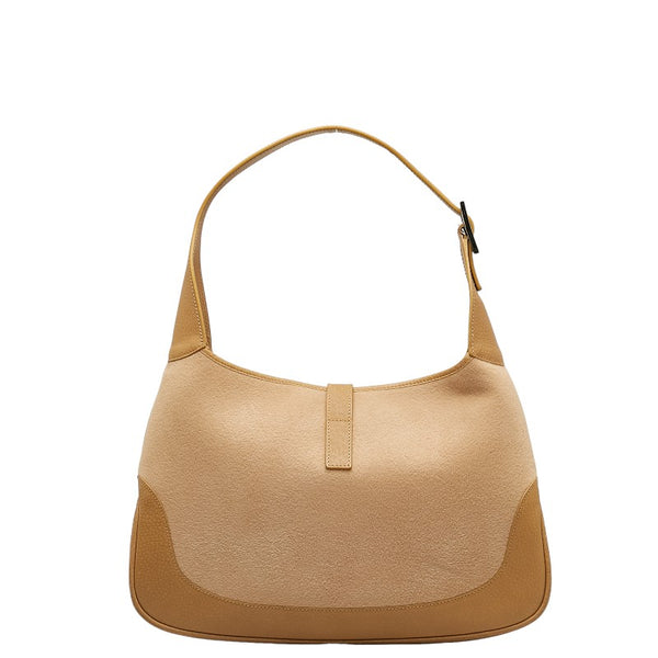 グッチ ジャッキー ワンショルダーバッグ 001 3306 ベージュ ウール レザー レディース GUCCI 【中古】