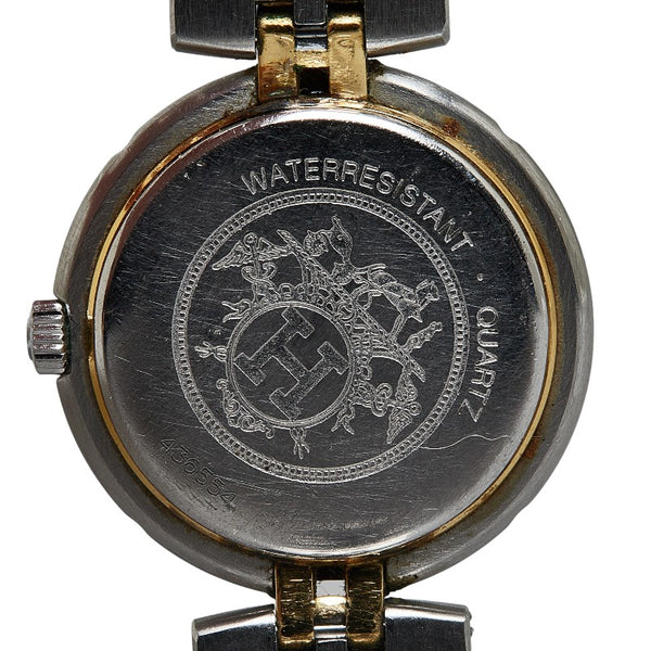 エルメス プロフィール デイト 腕時計 クオーツ アイボリー文字盤 ステンレススチール レディース HERMES 【中古】