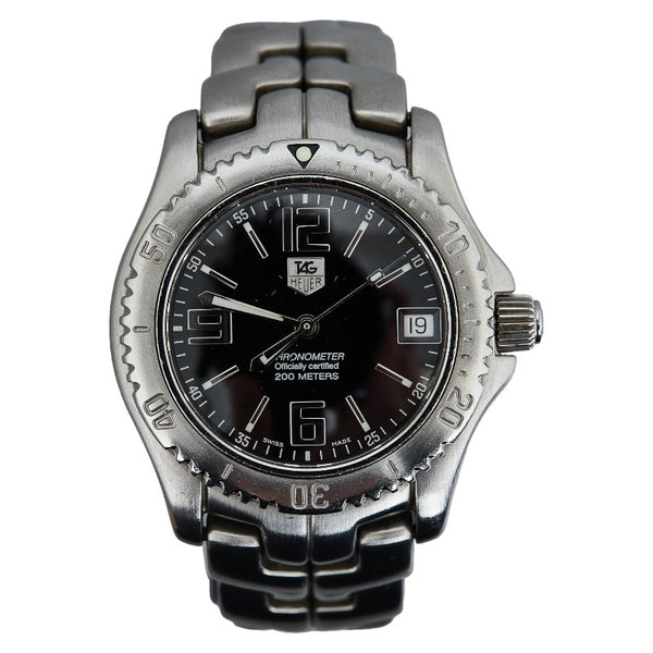 タグホイヤー リンク デイト 腕時計 WT5210 自動巻き ブラック文字盤 ステンレススチール メンズ TAG HEUER 【中古】