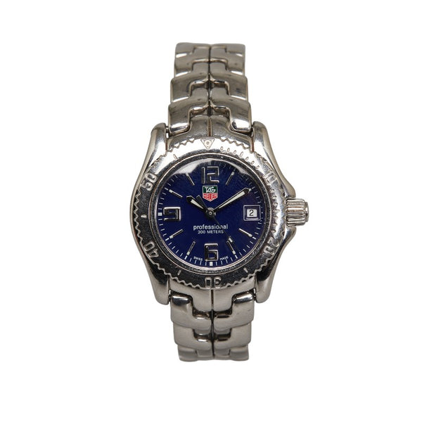 タグホイヤー プロフェッショナル 200m 腕時計 WT1415 クオーツ ネイビー文字盤 ステンレススチール レディース TAG HEUER 【中古】