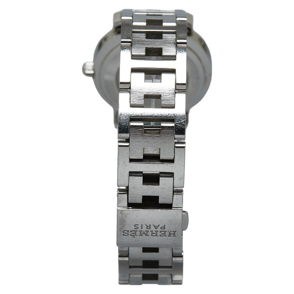 エルメス クリッパー 腕時計 CL4.210 クオーツ ホワイト文字盤 ステンレススチール レディース HERMES 【中古】