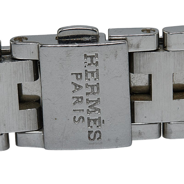 エルメス クリッパー 腕時計 CL4.210 クオーツ ホワイト文字盤 ステンレススチール レディース HERMES 【中古】