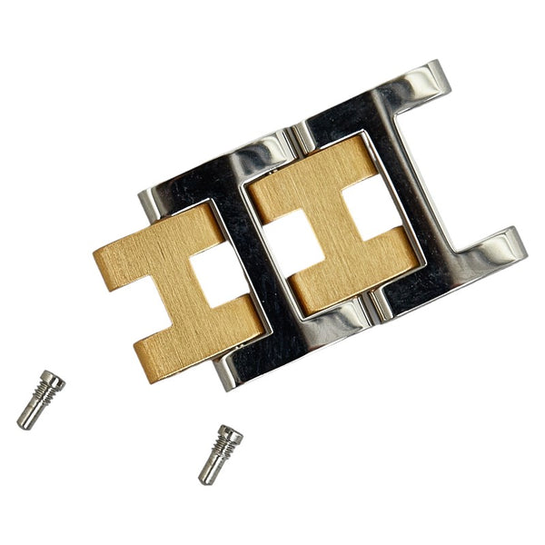 エルメス ラリー 腕時計 RA1.240 クオーツ ゴールド文字盤 ステンレススチール メッキ レディース HERMES 【中古】