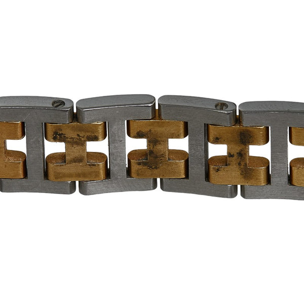 エルメス ラリー 腕時計 RA1.240 クオーツ ゴールド文字盤 ステンレススチール メッキ レディース HERMES 【中古】