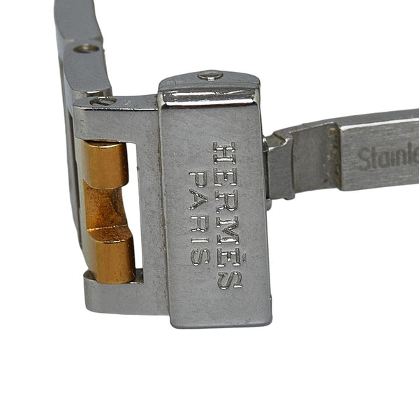 エルメス ラリー 腕時計 RA1.240 クオーツ ゴールド文字盤 ステンレススチール メッキ レディース HERMES 【中古】