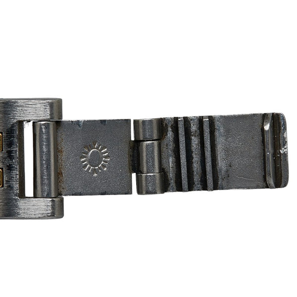 エルメス プロフィール デイト 腕時計 クオーツ アイボリー文字盤 ステンレススチール レディース HERMES 【中古】