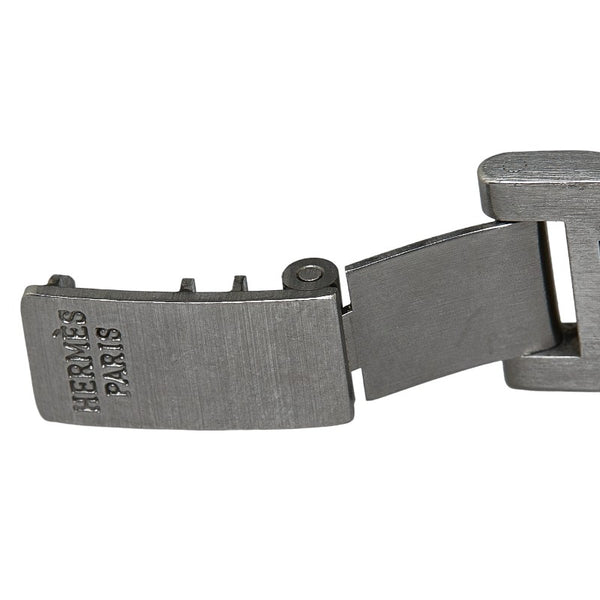 エルメス プロフィール デイト 腕時計 クオーツ アイボリー文字盤 ステンレススチール レディース HERMES 【中古】