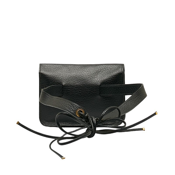 エルメス ウエストバッグ ウエストポーチ ブラック レザー レディース HERMES 【中古】