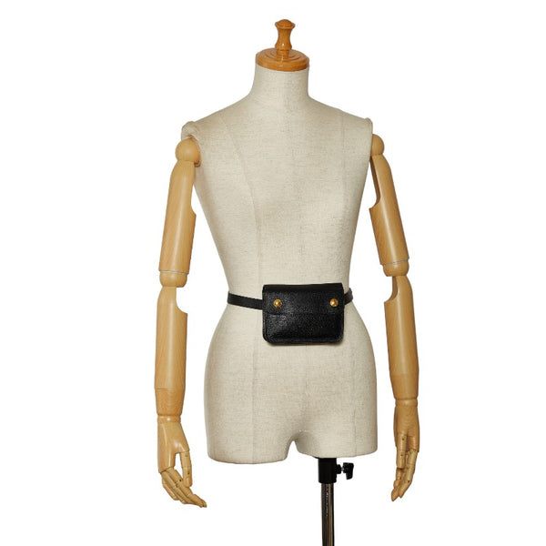 エルメス ウエストバッグ ウエストポーチ ブラック レザー レディース HERMES 【中古】