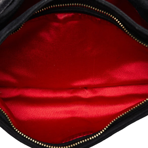 フェンディ マンマバケット ラメ ハンドバッグ ブラック ゴールド スウェード レディース FENDI 【中古】