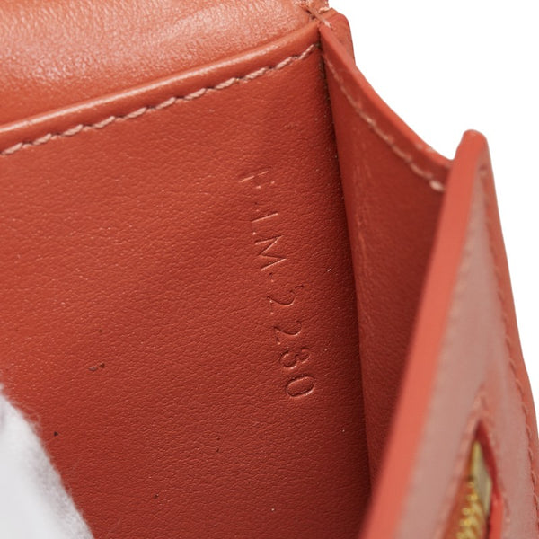 セリーヌ ラージ ストラップウォレット 長財布 バイカラー ピンク グレー レザー レディース CELINE 【中古】