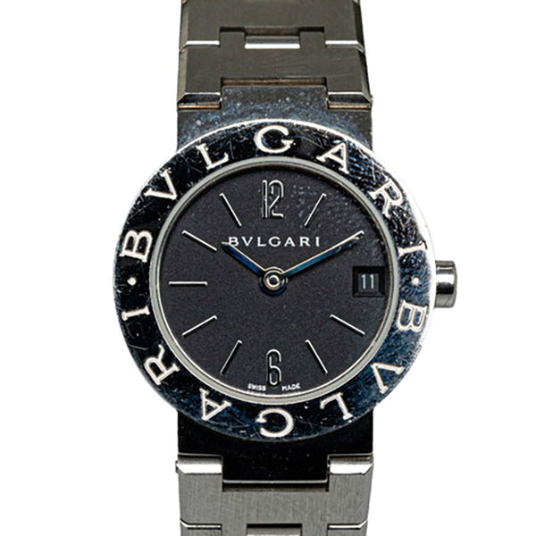 ブルガリ ブルガリ ブルガリ 腕時計 BB23SS  クオーツ ブラック文字盤 ステンレススチール レディース BVLGARI 【中古】