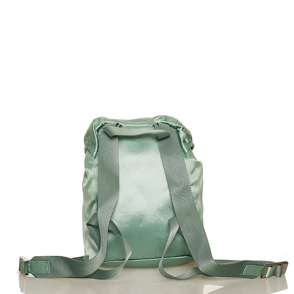 プラダ グリーン サテン リュック バックパック レディース PRADA 【中古】