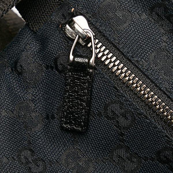 グッチ GGキャンバス 28566 ブラック キャンバス レザー ウエストバッグ メンズ GUCCI 【中古】